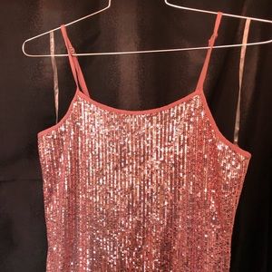 Sequin pink dress